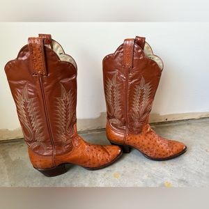 Ladies 7 Handmade Ostrich Boots by Larry Mahan
